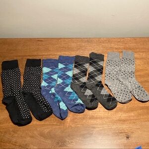 Assorted Patterned Dress Socks